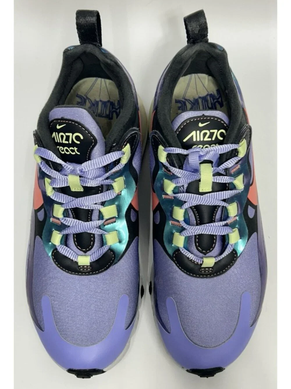 Nike Air Max 270 React Sneakers Light Thistle Sunblush CU4818-001 Womens Size 6